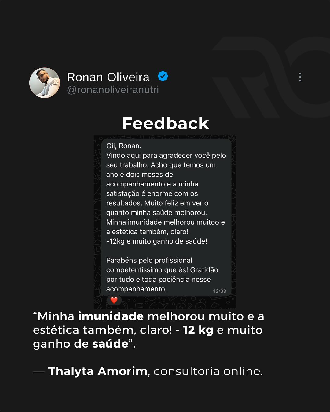 Depoimento Thalyta Amorim - 12kg perdidos e muito ganho de saúde
